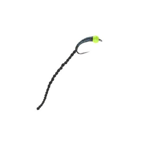 Barbless Holo Flexi Worm Bug  Black - 1
