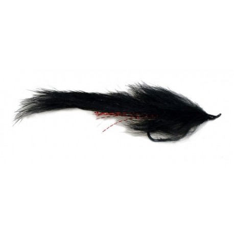Black Leech Bunny Steelhead Fly - 1
