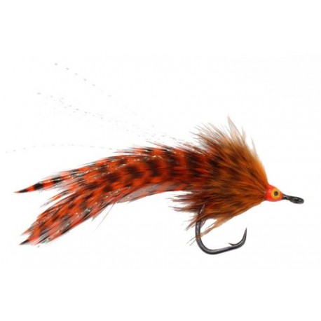 Tarpon Fly Big Eye Grizzly Orange - 1