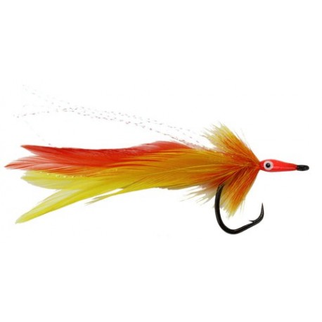 Tarpon Fly Orange and Yellow Epoxy Nose Big Eye - 1