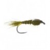 Gold Ribbed Hares Ear Olive Barbless (Weighted)