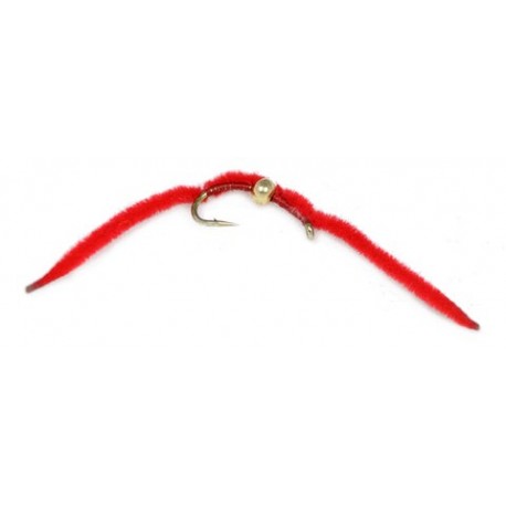 San Juan Worm Red With Gold Bead - 1