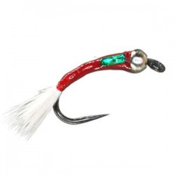Silver Bead Bloodworm Mirage Buzzer Barbless - 1