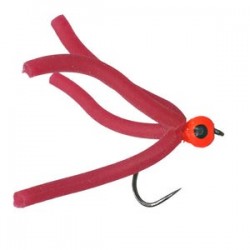 Squirmy Quad Bloodworm Barbless - 1